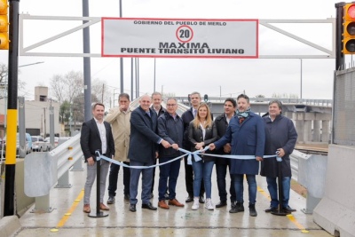 Merlo - Ituzaingó: Inauguraron un nuevo puente modular sobre vías del Sarmiento
