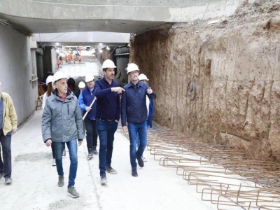 Lomas de Zamora: Insaurralde recorrió las obras del paso bajo nivel de Rincón-Vieytes