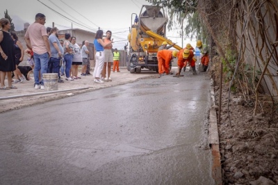 Quilmes: Avanza la obra de pavimentación en el Barrio Lynch de Bernal Oeste