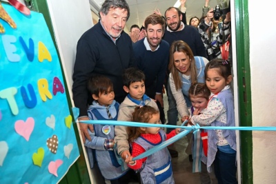 Mercedes: Sileoni y Ustarroz inauguraron un nuevo jardín de infantes