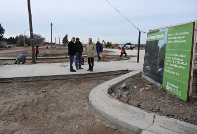 Bahía Blanca: Continúa la obra de la rotonda sobre calle Rafael Obligado
