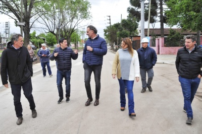 Malvinas Argentinas: Nardini y Katopodis habilitaron obras de pavimento en Pablo Nogués