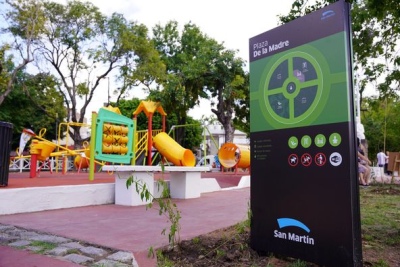 San Martín: Inauguraron la renovada Plaza de la Madre