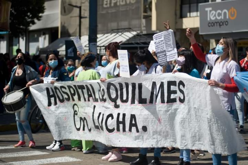Trabajadores del hospital Iriarte de Quilmes piden mejoras edilicias