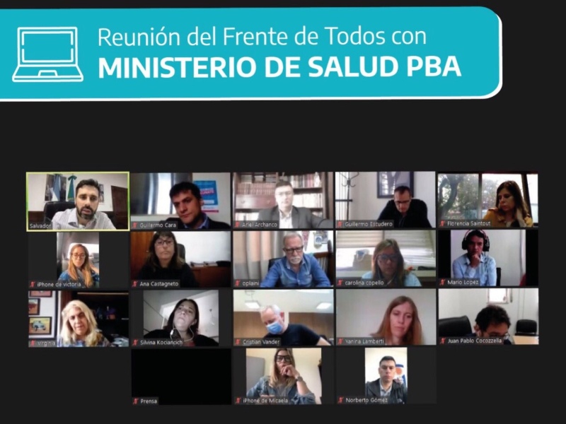 La Plata: reunión entre el jefe de Gabinete del Ministerio de Salud y dirigentes del Frente de Todos local