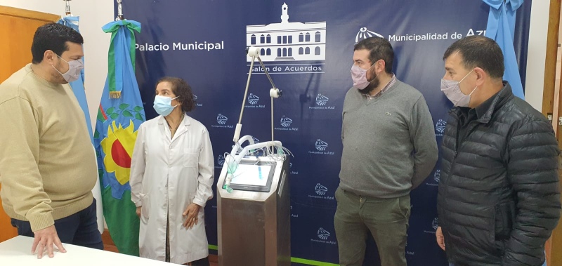 Azul: Nuevo respirador para el Hospital Pintos
