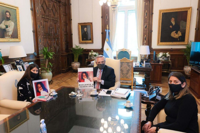 En Casa Rosada: Alberto Fernández recibió a familiares de Guadalupe Lucero