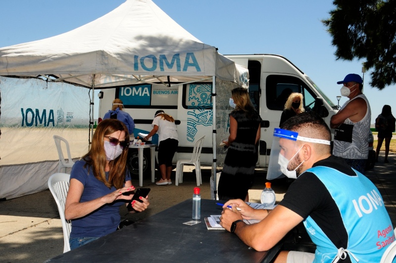 IOMA abrió centro de testeos en Punta Lara