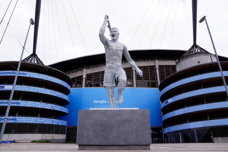 El Kun, inmortal: hicieron oficial la estatua de Sergio Agüero en el estadio del Manchester City