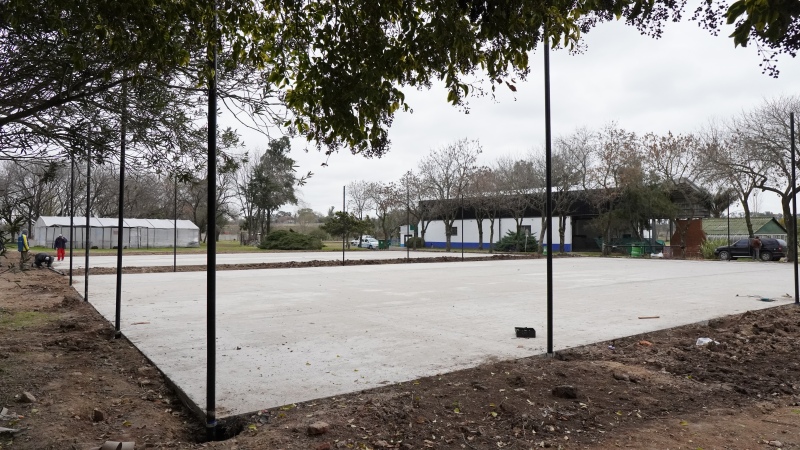 Zárate: Avanza la obra de los playones en el Campo Social y Deportivo Municipal