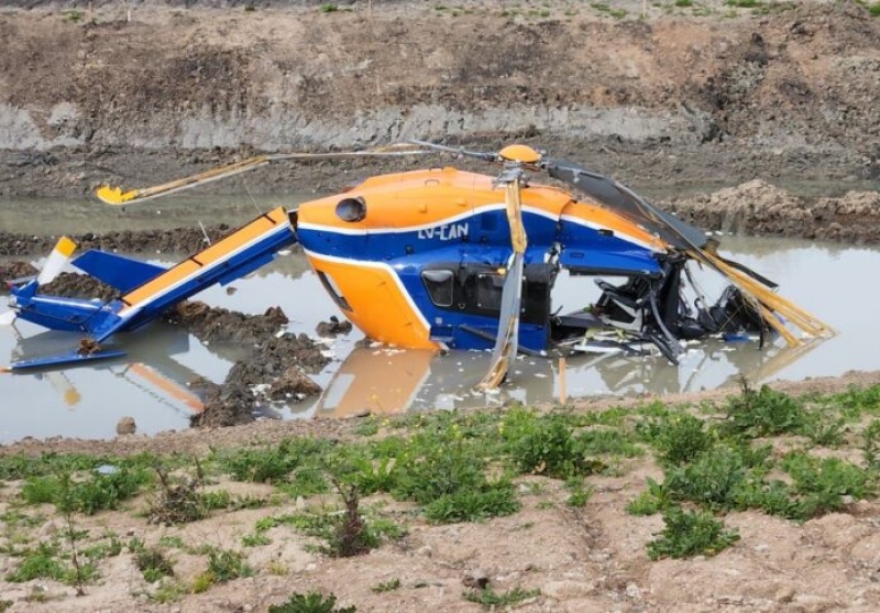Tigre: Cayó un helicóptero y cinco personas resultaron heridas