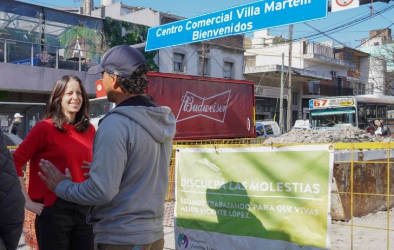Vicente López: Continúan las obras en el Centro Comercial Villa Martelli