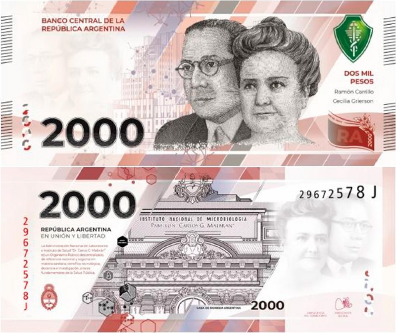 El Banco Central anunció que emitirá un billete de 2 mil pesos