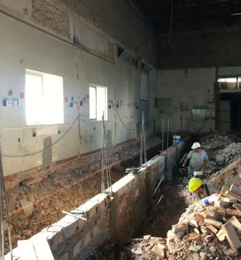 Almirante Brown: Avanzan obras de remodelación en el Hospital Lucio Meléndez
