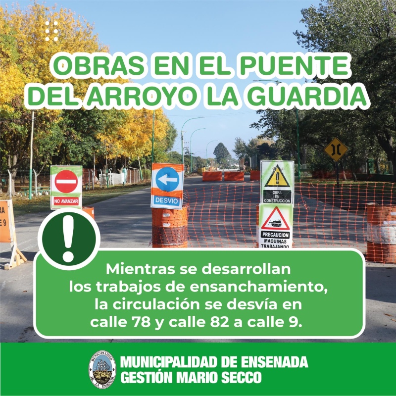 Ensenada: Comenzó la obra del puente del Arroyo La Guardia