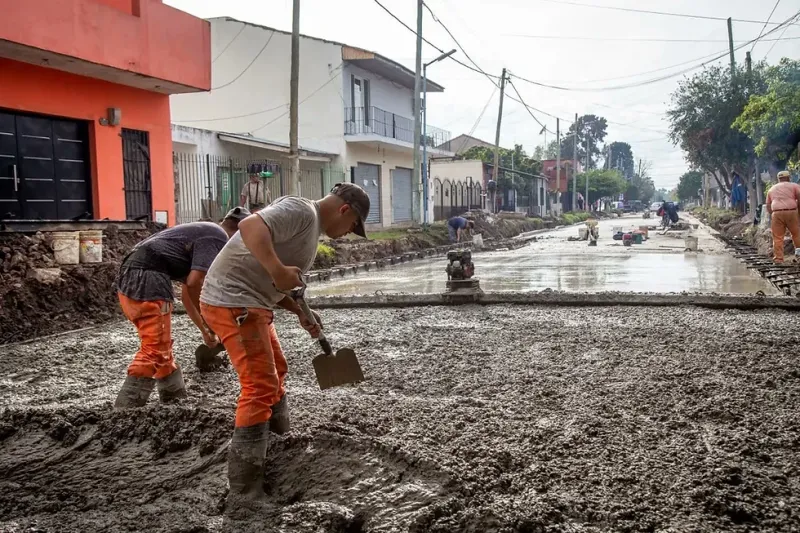 Quilmes: Avanzan los trabajos de pavimentación en el barrio La Unión