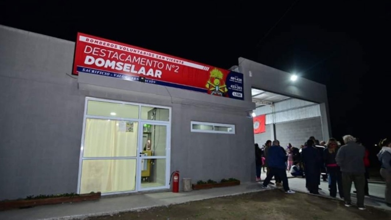 San Vicente: Quedó inaugurado el nuevo destacamento de los bomberos