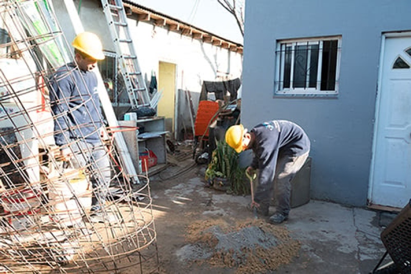 Tres de Febrero: El OPISU realiza obras de mejora habitacional en el barrio Puerta 8