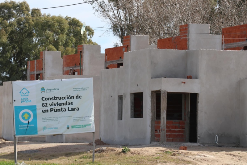 Ensenada: Avanza la construcción de 62 viviendas en Punta Lara