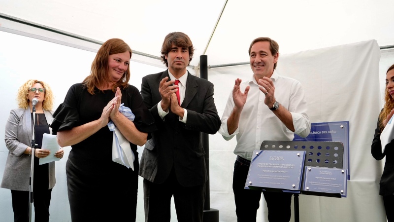 Garro participó de la inauguración de la primera unidad de trasplante pediátrica del sector privado