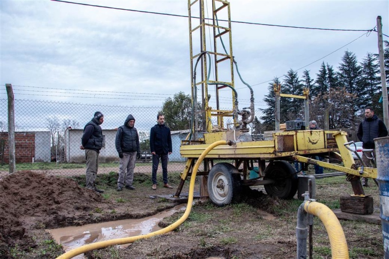 Junín: Se construye un nuevo pozo de bombeo de agua potable en Resero Norte
