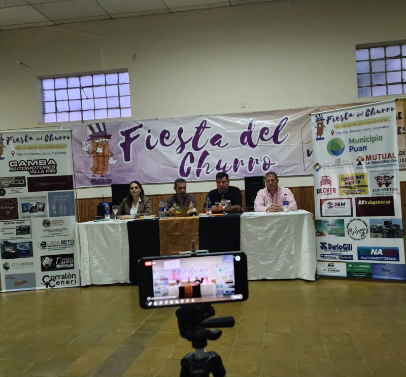 Puán: Se realizó el lanzamiento de la 12° Fiesta del Churro en Villa Iris